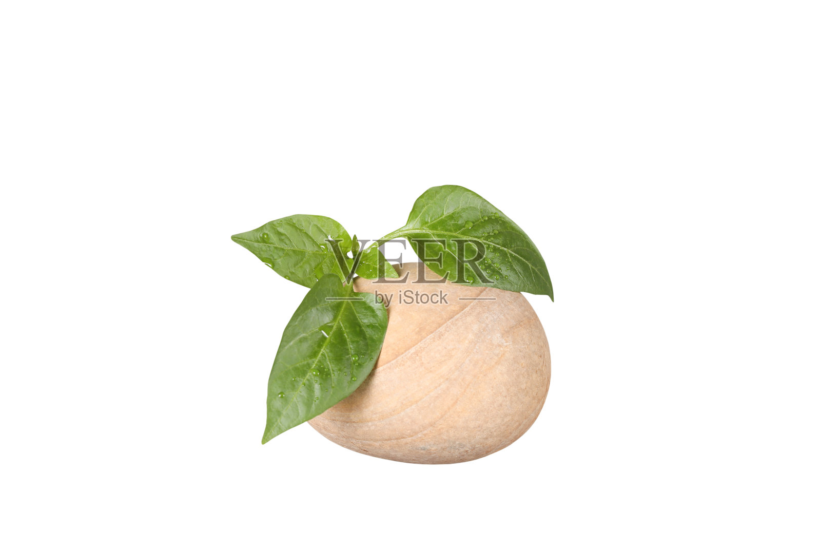 天然石材在蓝色背景下,底座照片摄影图片