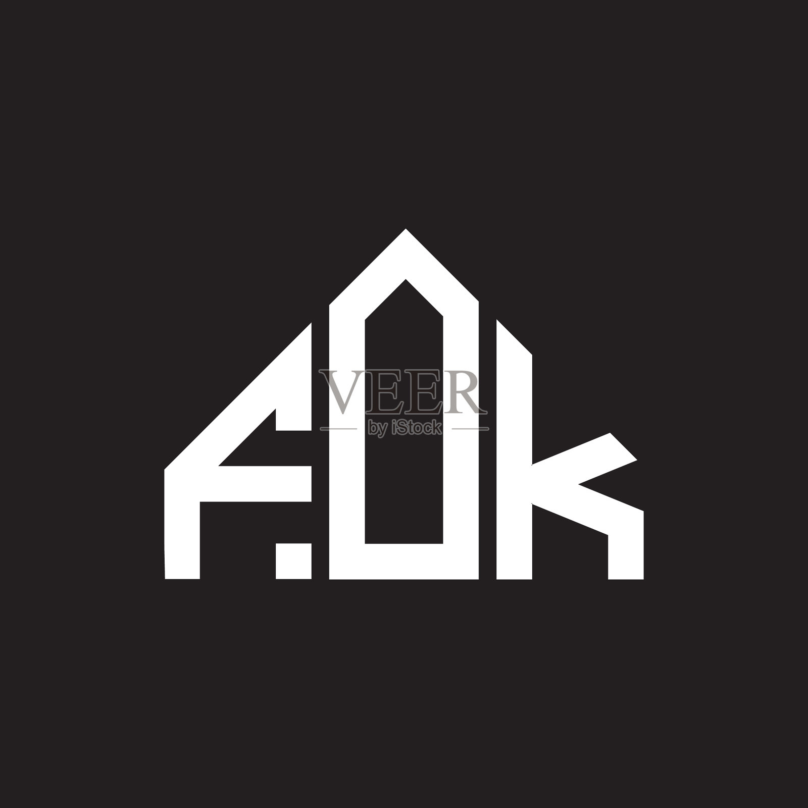 霍克信标志设计在黑色背景霍克上插画图片素材