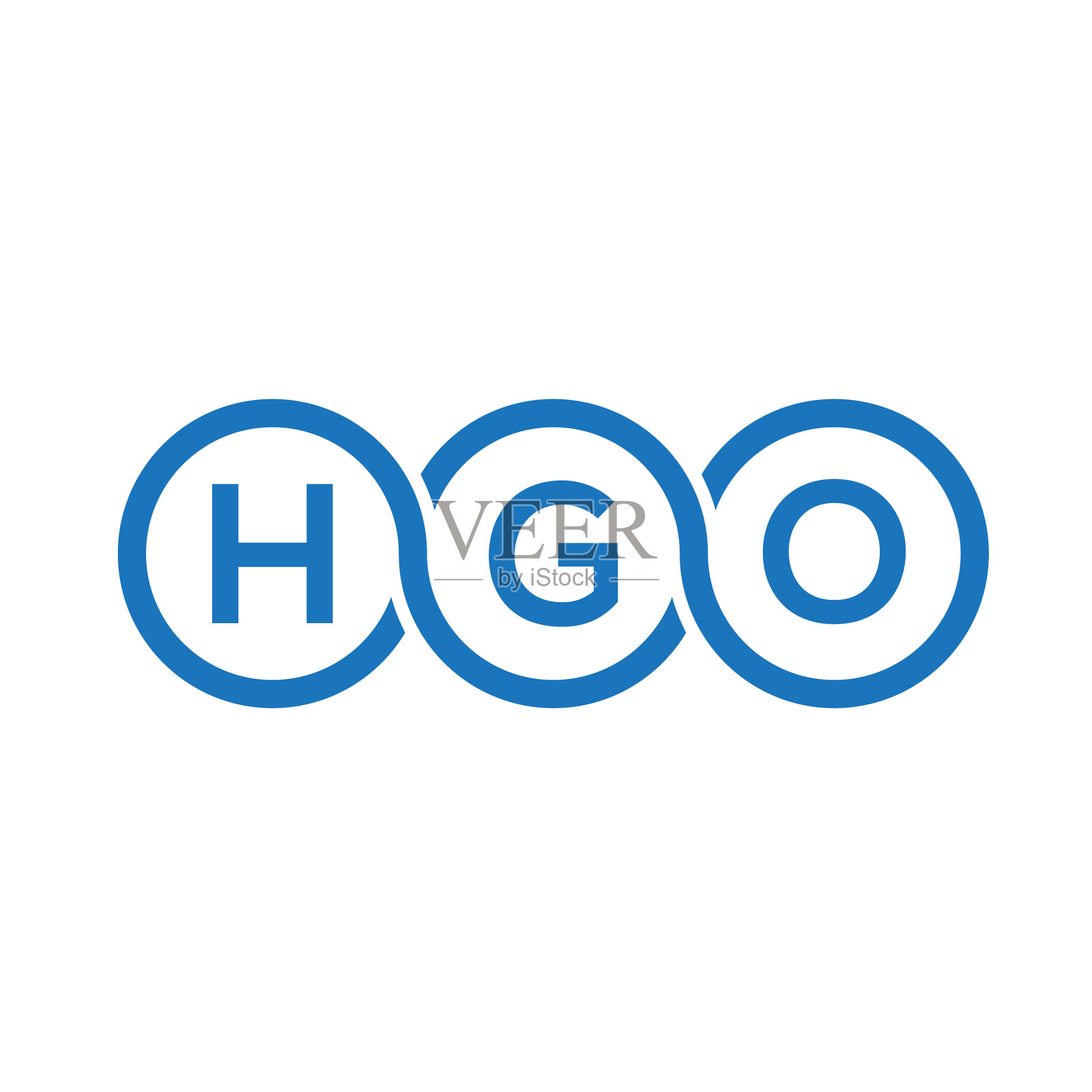 Hgo字母标志设计在白色背景Hgo插画图片素材
