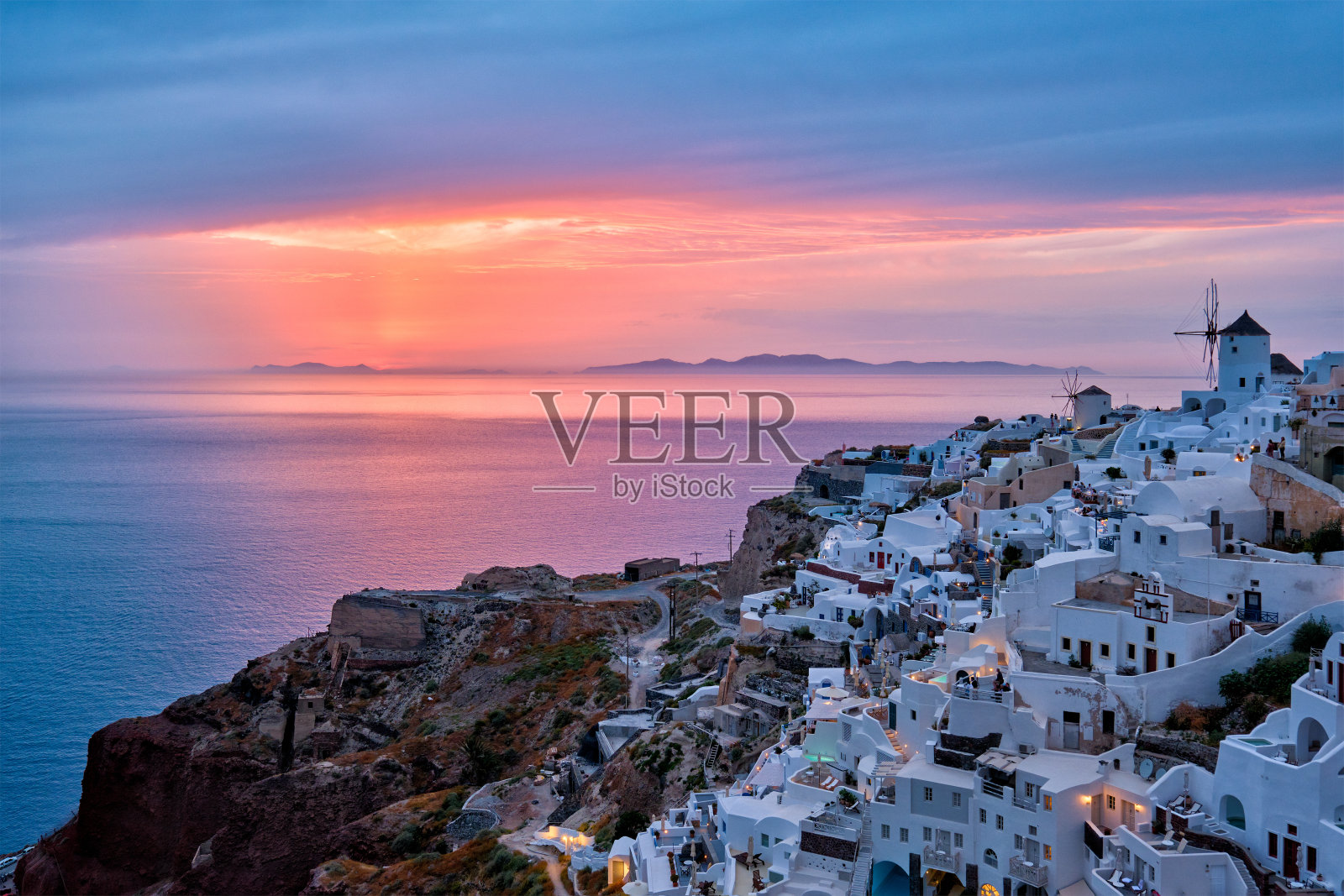 希腊著名旅游胜地伊亚照片摄影图片