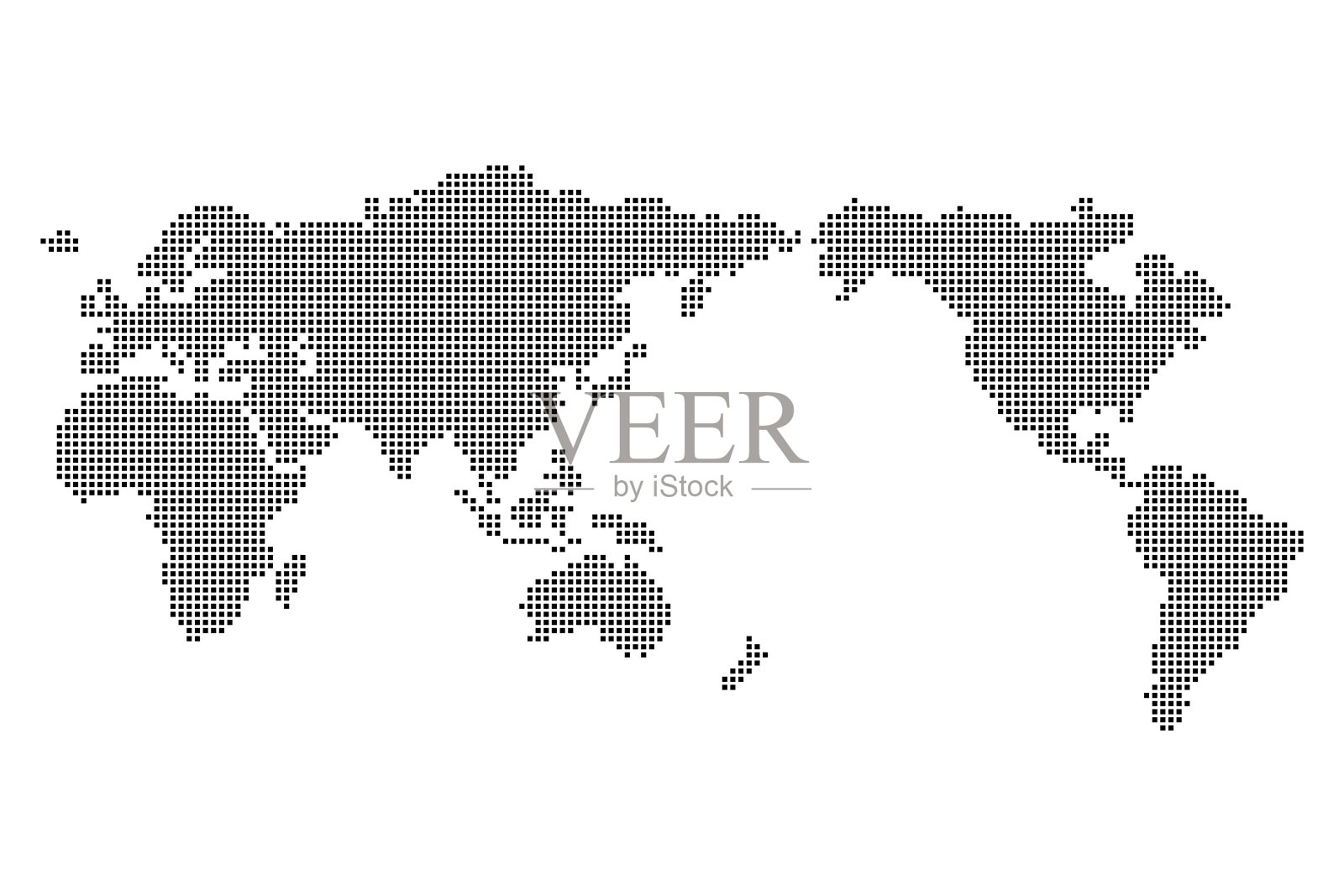 瓷砖艺术的世界地图。插画图片素材