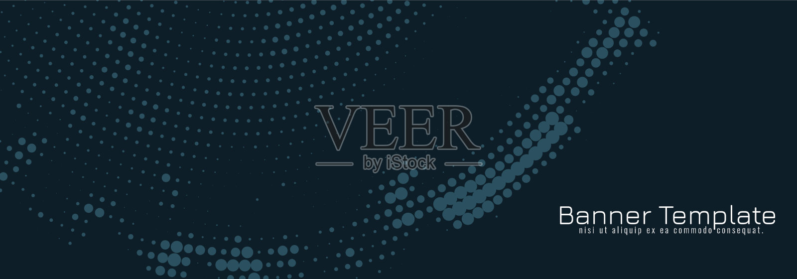 现代软蓝色半色调设计暗横幅插画图片素材