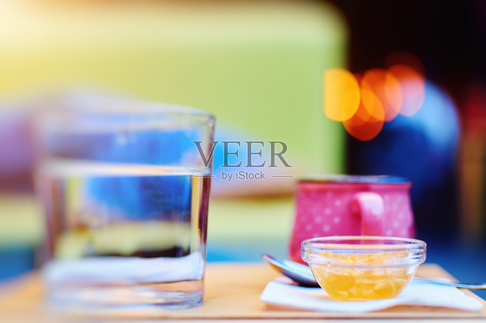 可爱的黑咖啡咖啡厅装饰套装照片摄影图片