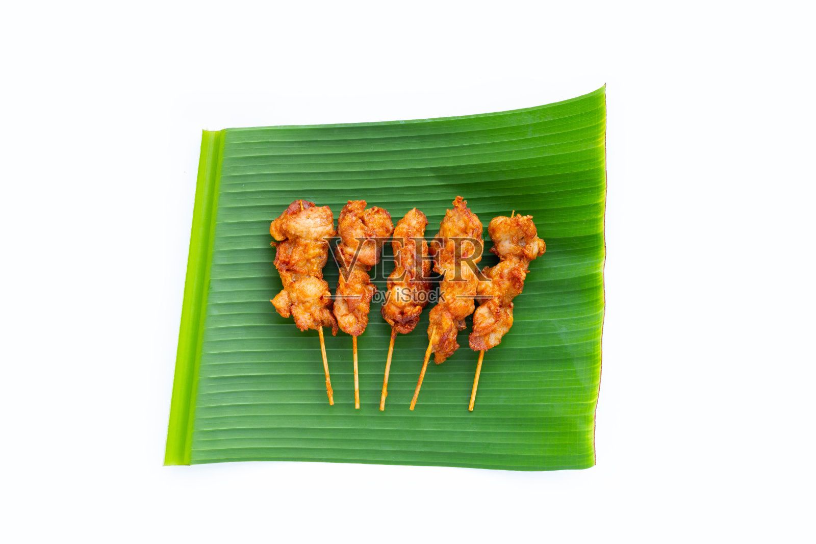 炸鸡串,泰式街头小吃照片摄影图片