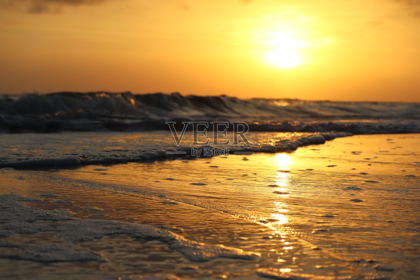 日落在海上照片摄影图片