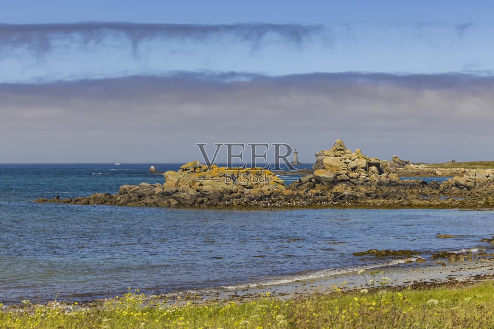 在法国布列塔尼的阿根顿附近,跟随法尔杜四号海岸照片摄影图片