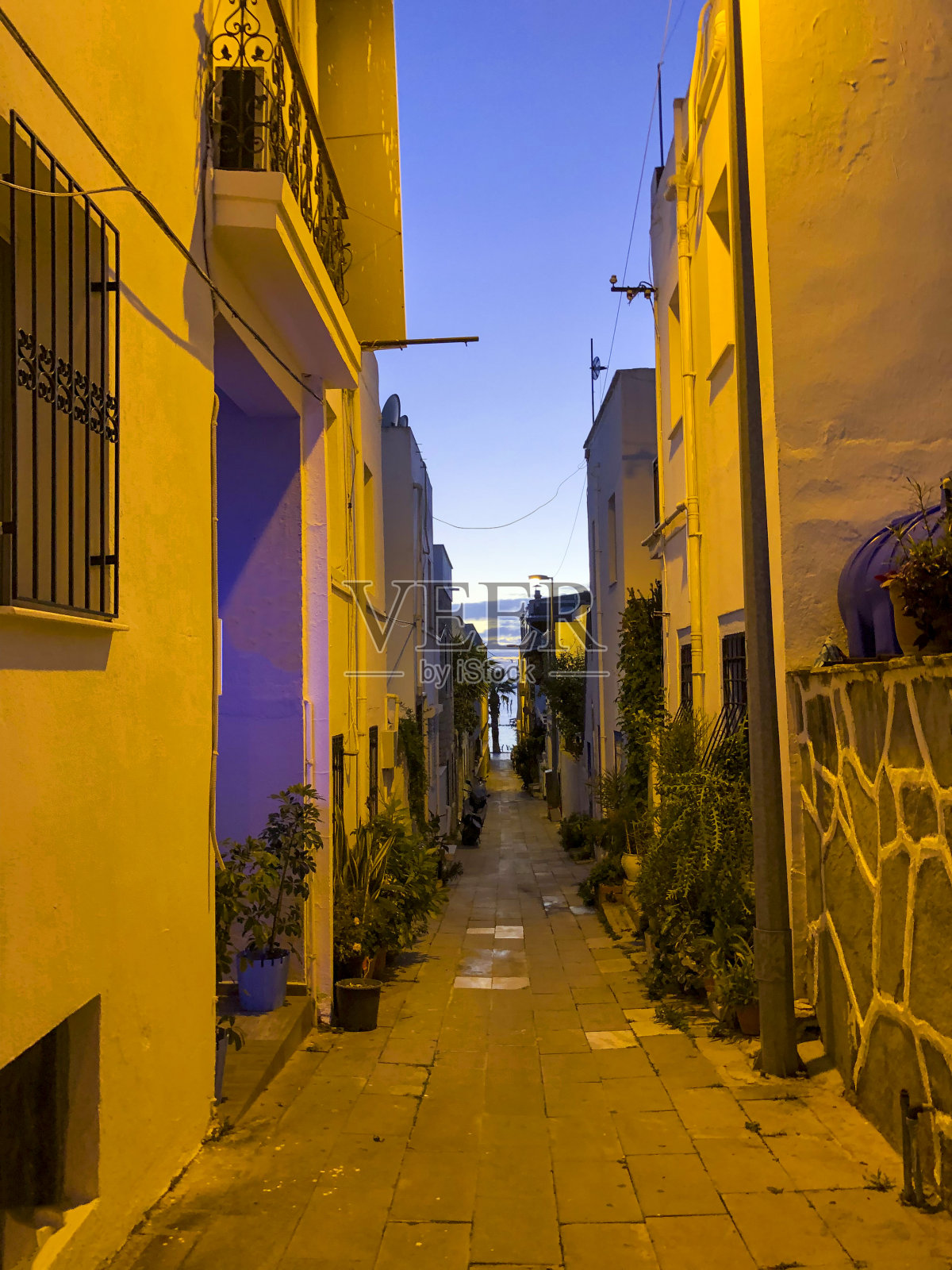 土耳其博德鲁姆的夜晚照片摄影图片