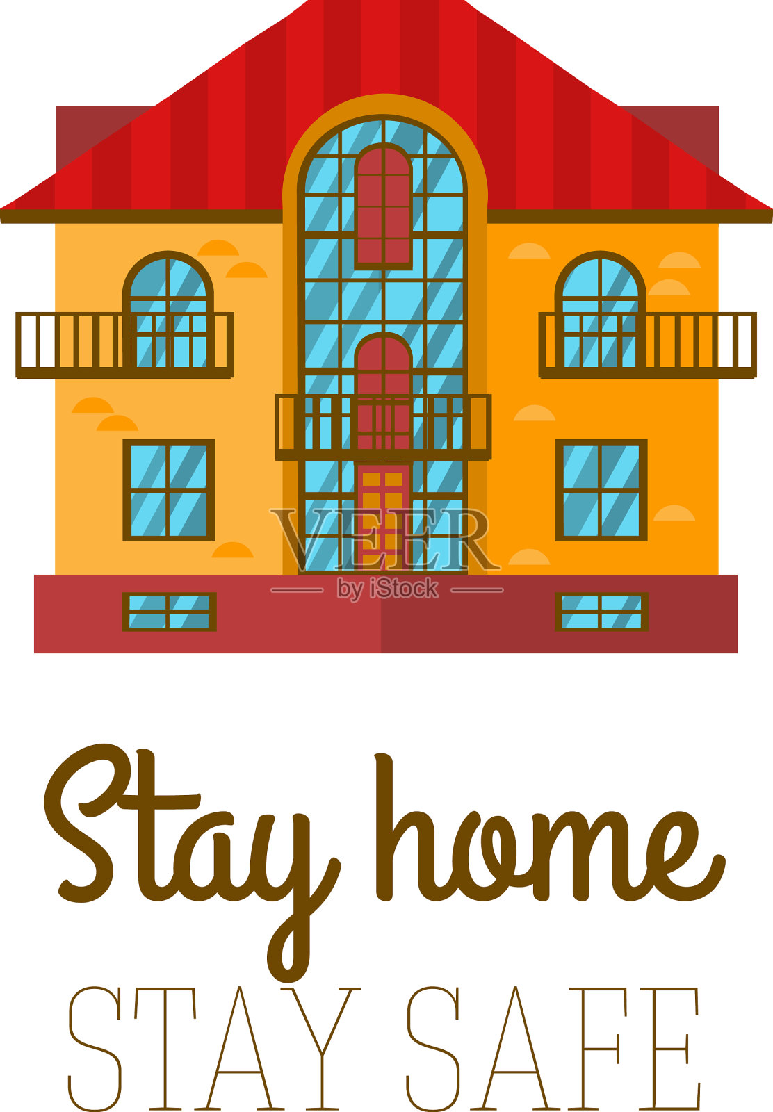 冠状病毒无缝图案手绘美观插画图片素材