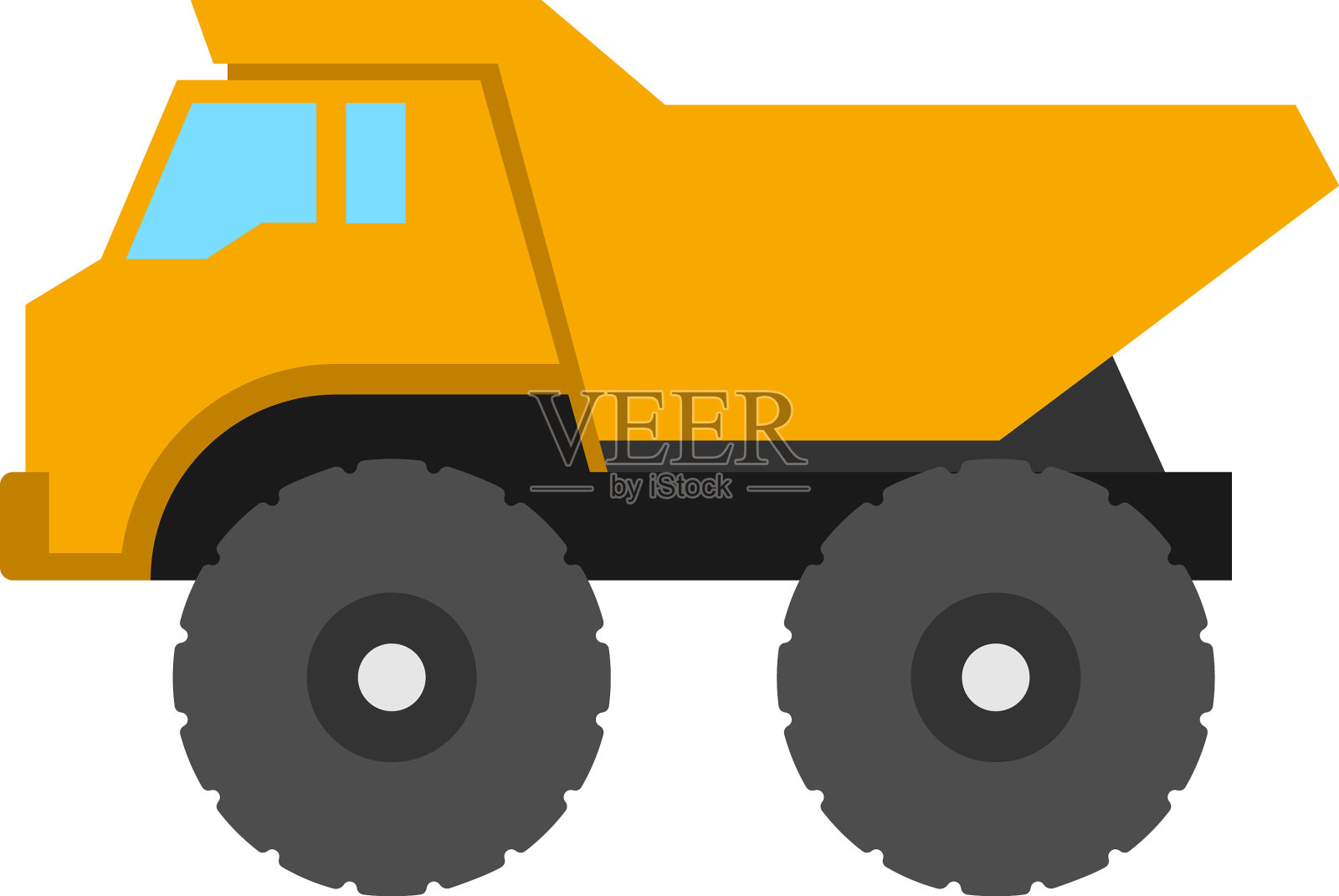 自卸卡车图标设计模板隔离设计元素图片