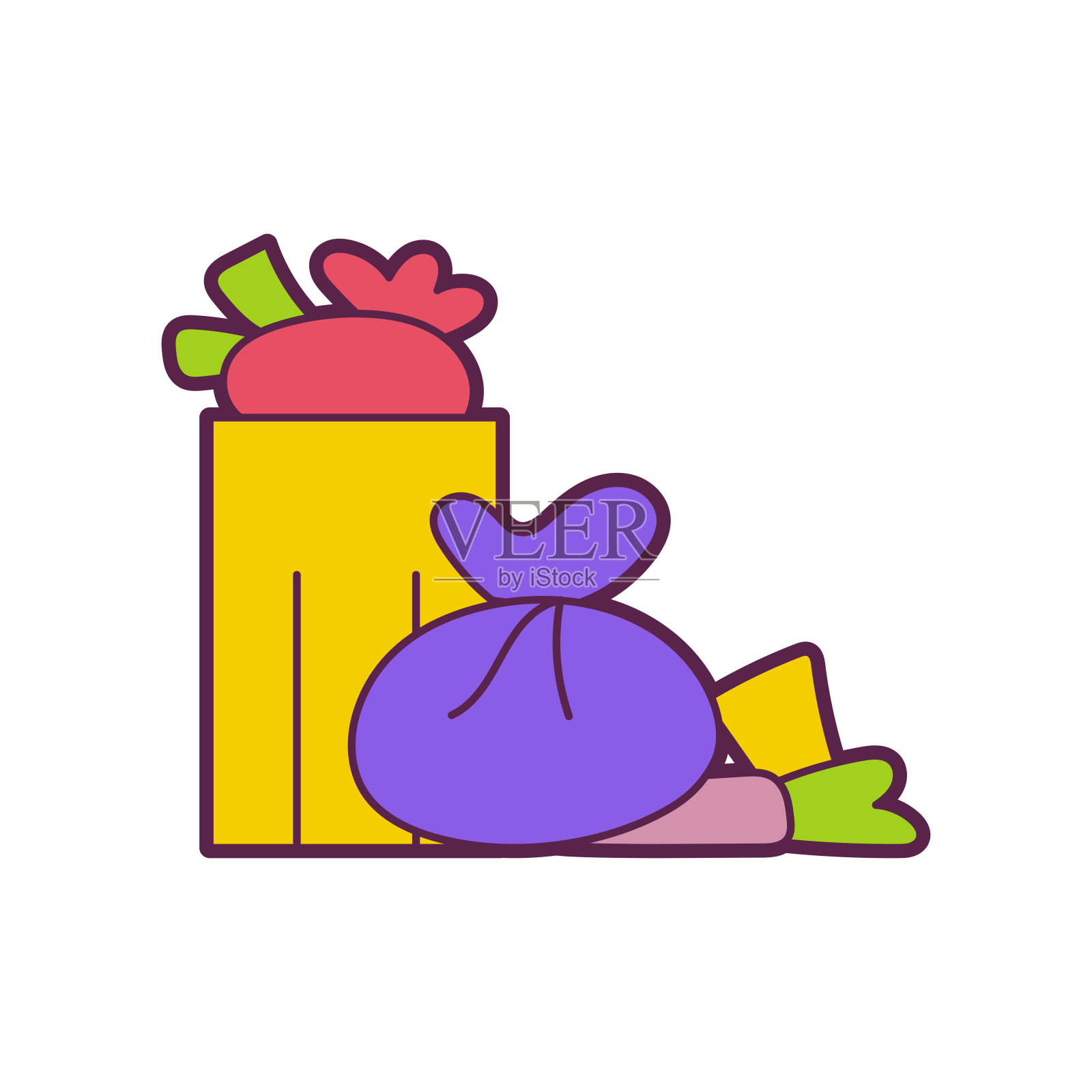 孤立垃圾动画清洁能源矢量插图插画图片素材