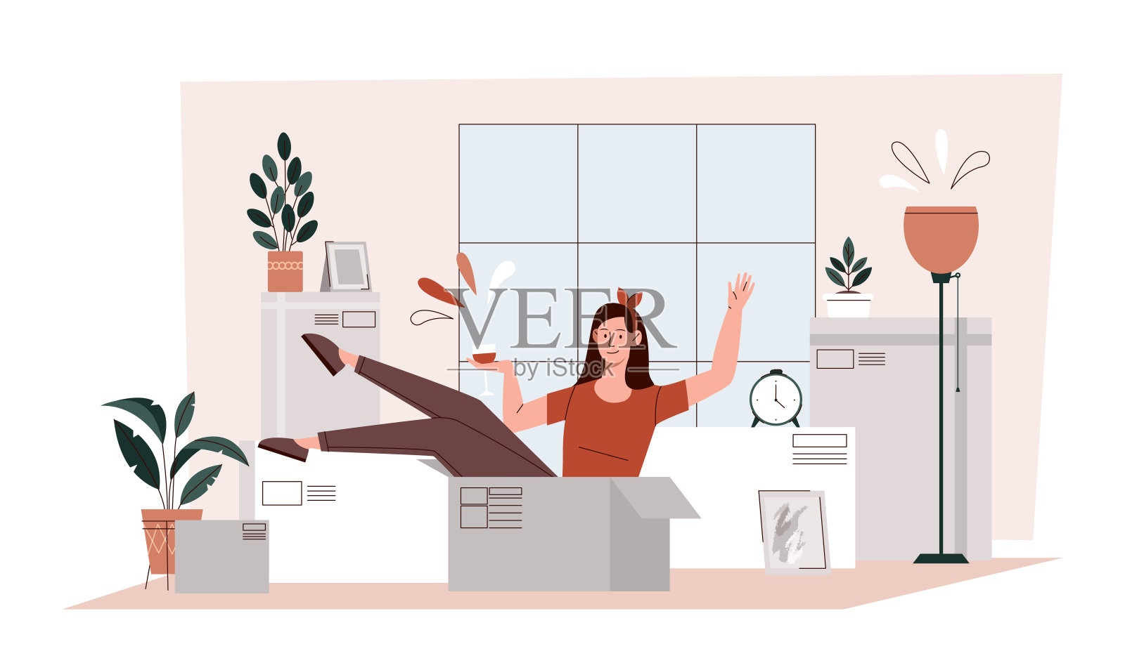 迁移的概念插画图片素材