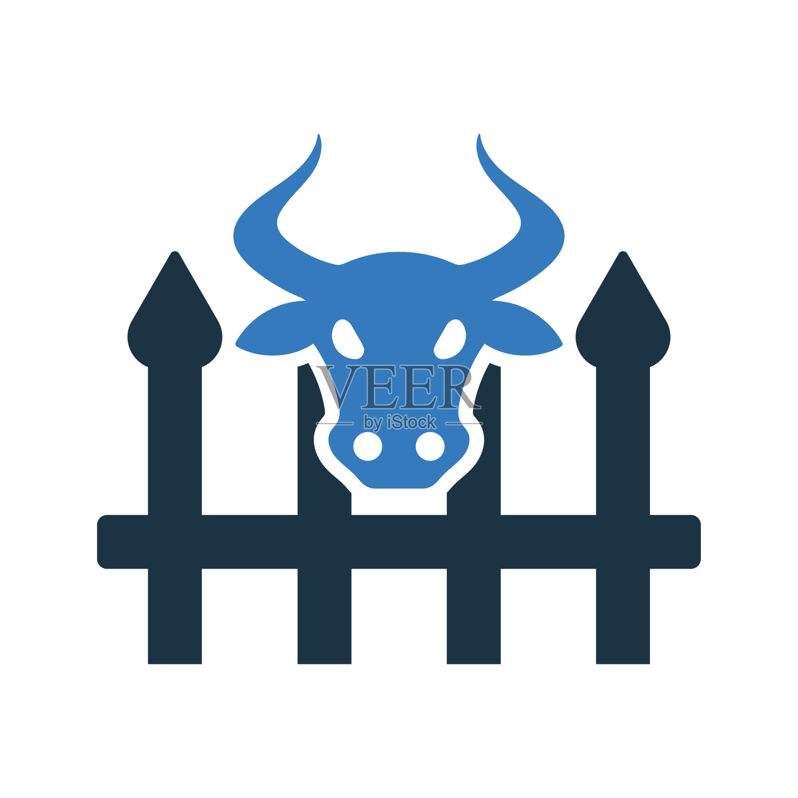 牛棚图标。简单的版本。插画图片素材