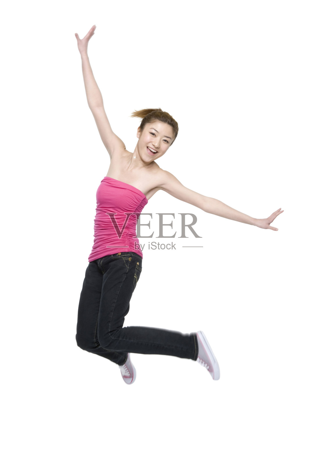 充满活力的年轻女孩照片摄影图片