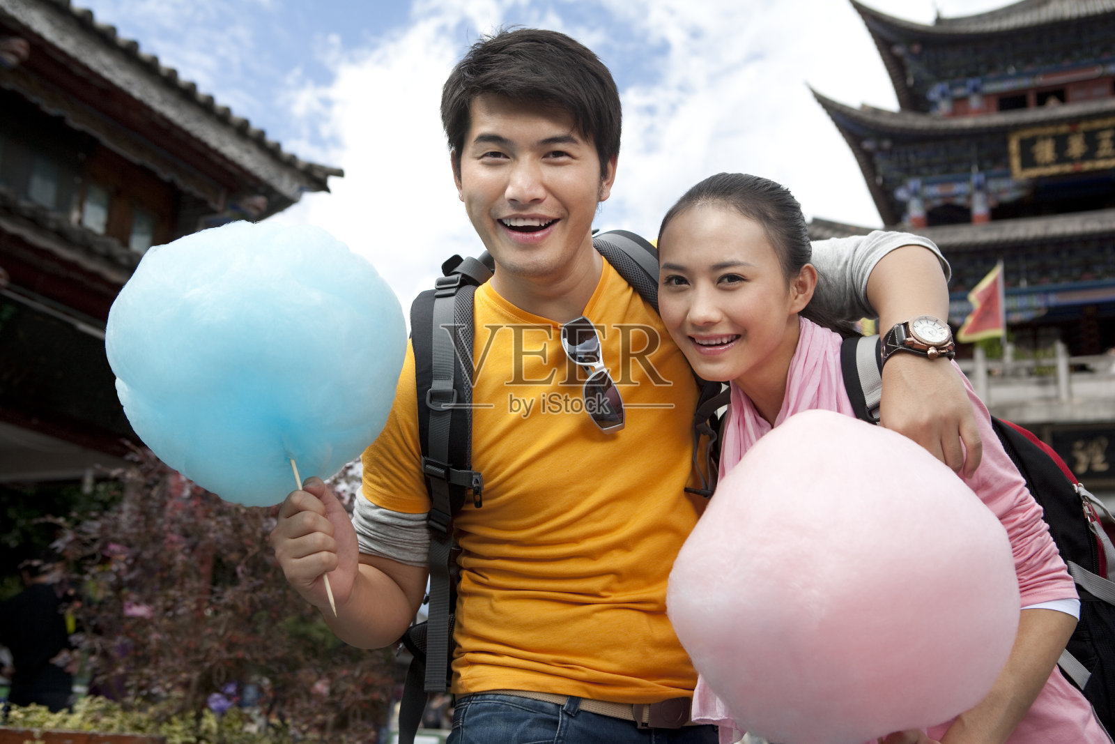 时尚男女旅游照片摄影图片