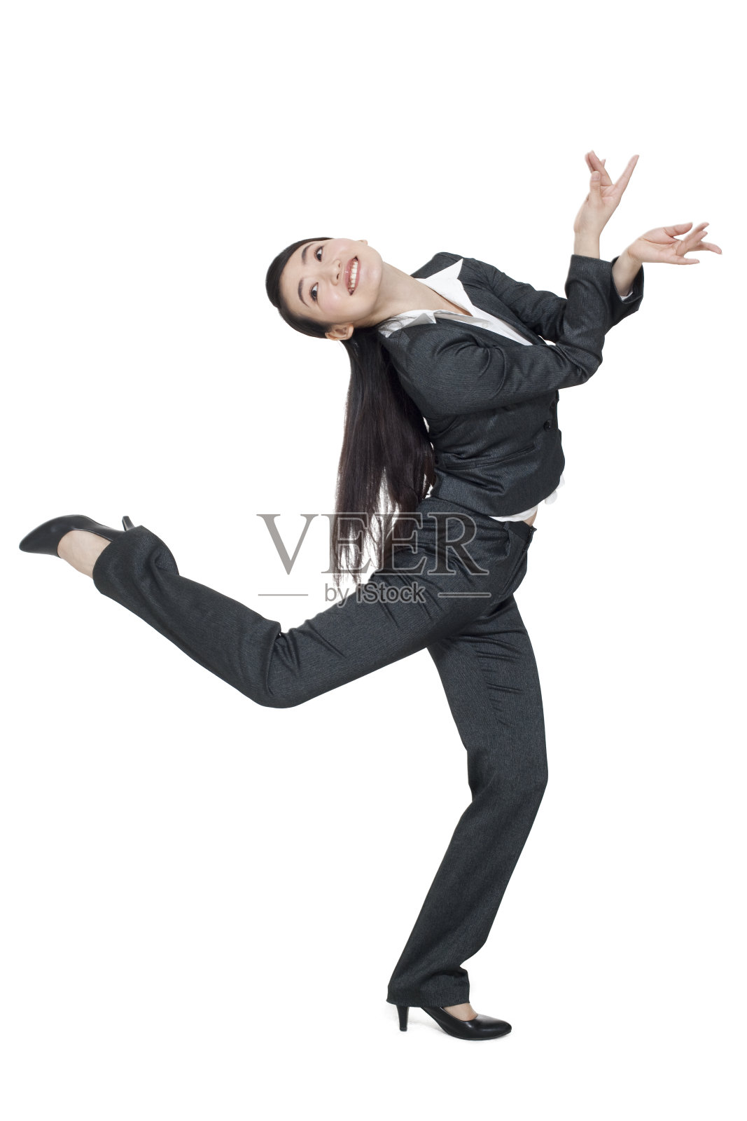 商务女士跳舞照片摄影图片