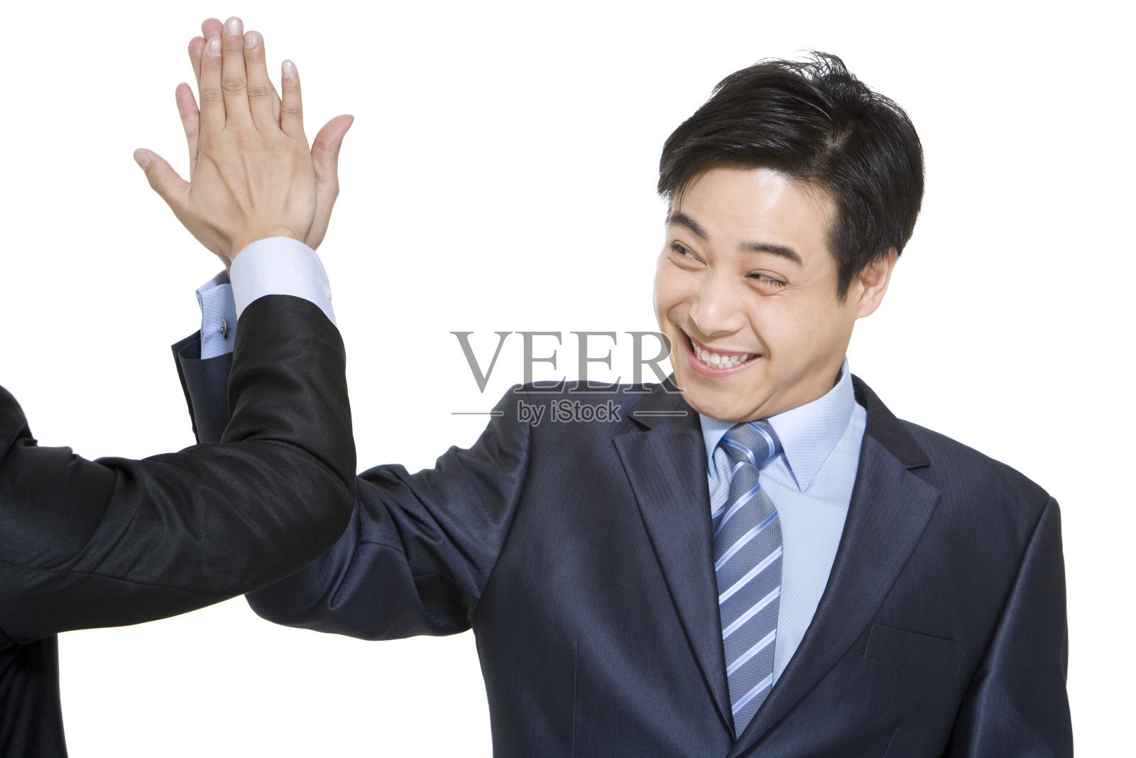 商务男士击掌照片摄影图片