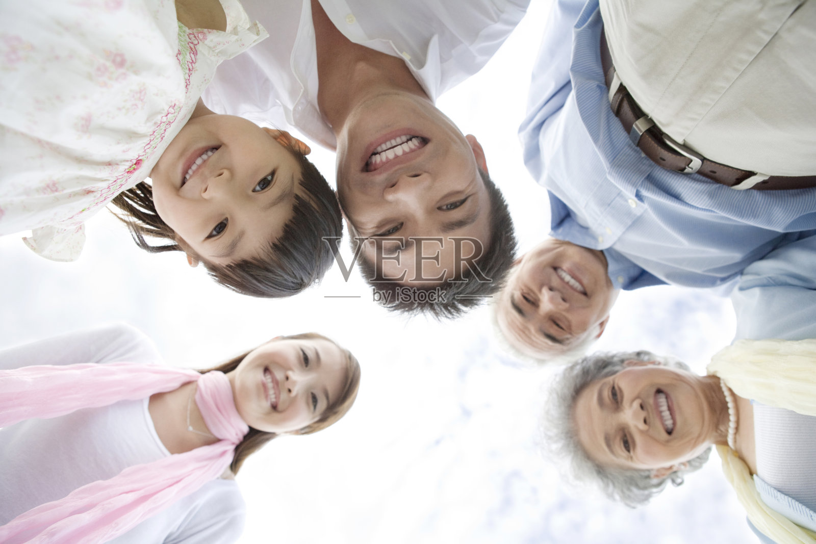 全家福仰拍照片摄影图片