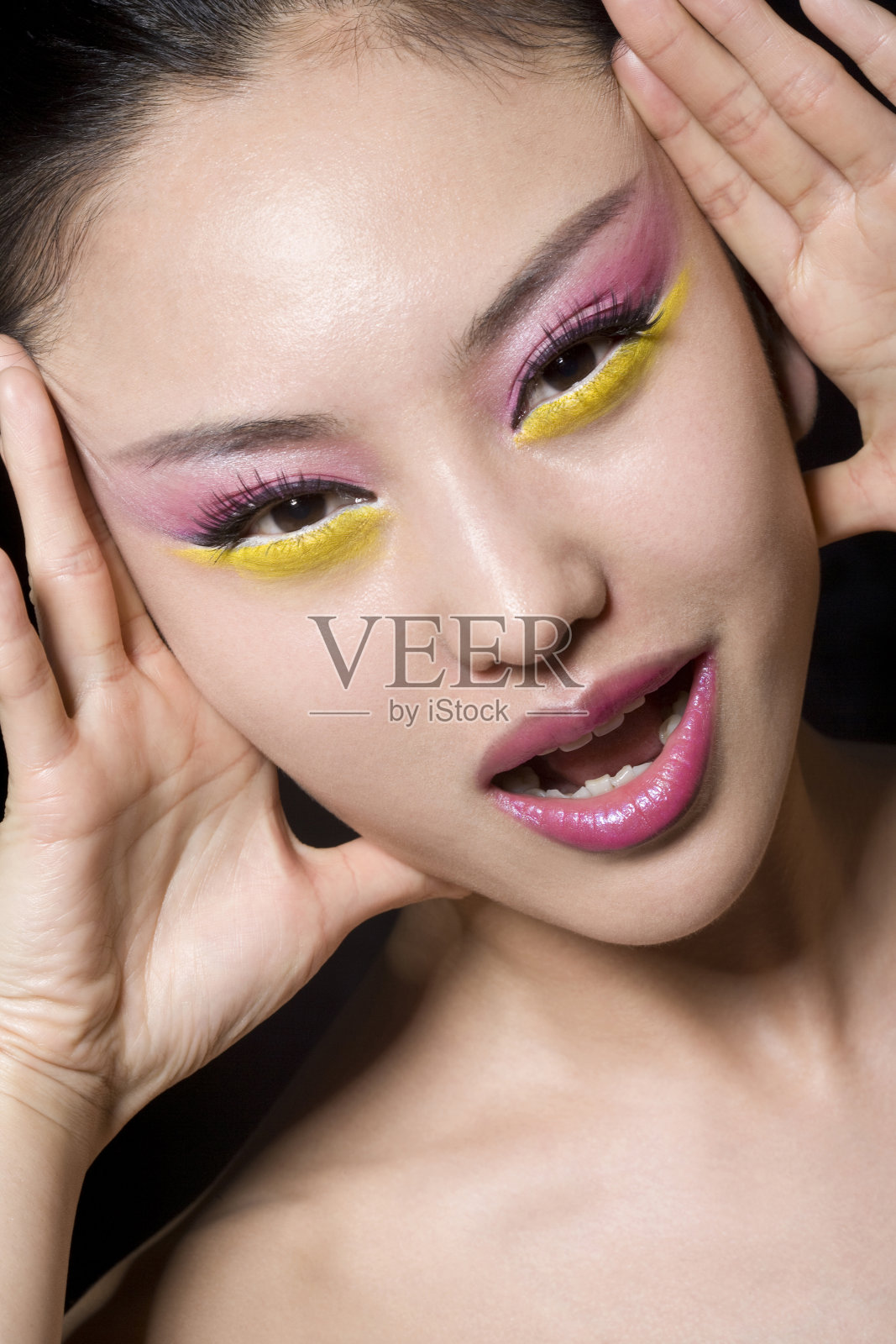 美女彩妆特写照片摄影图片