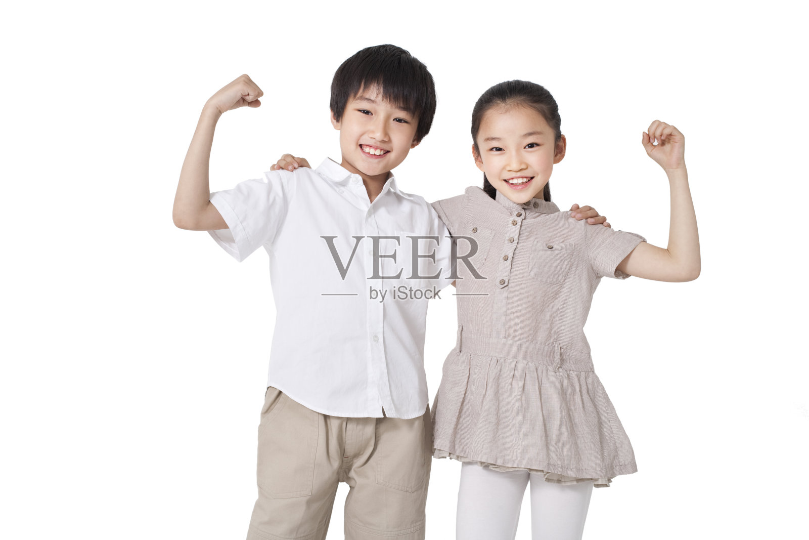 儿童加油照片摄影图片