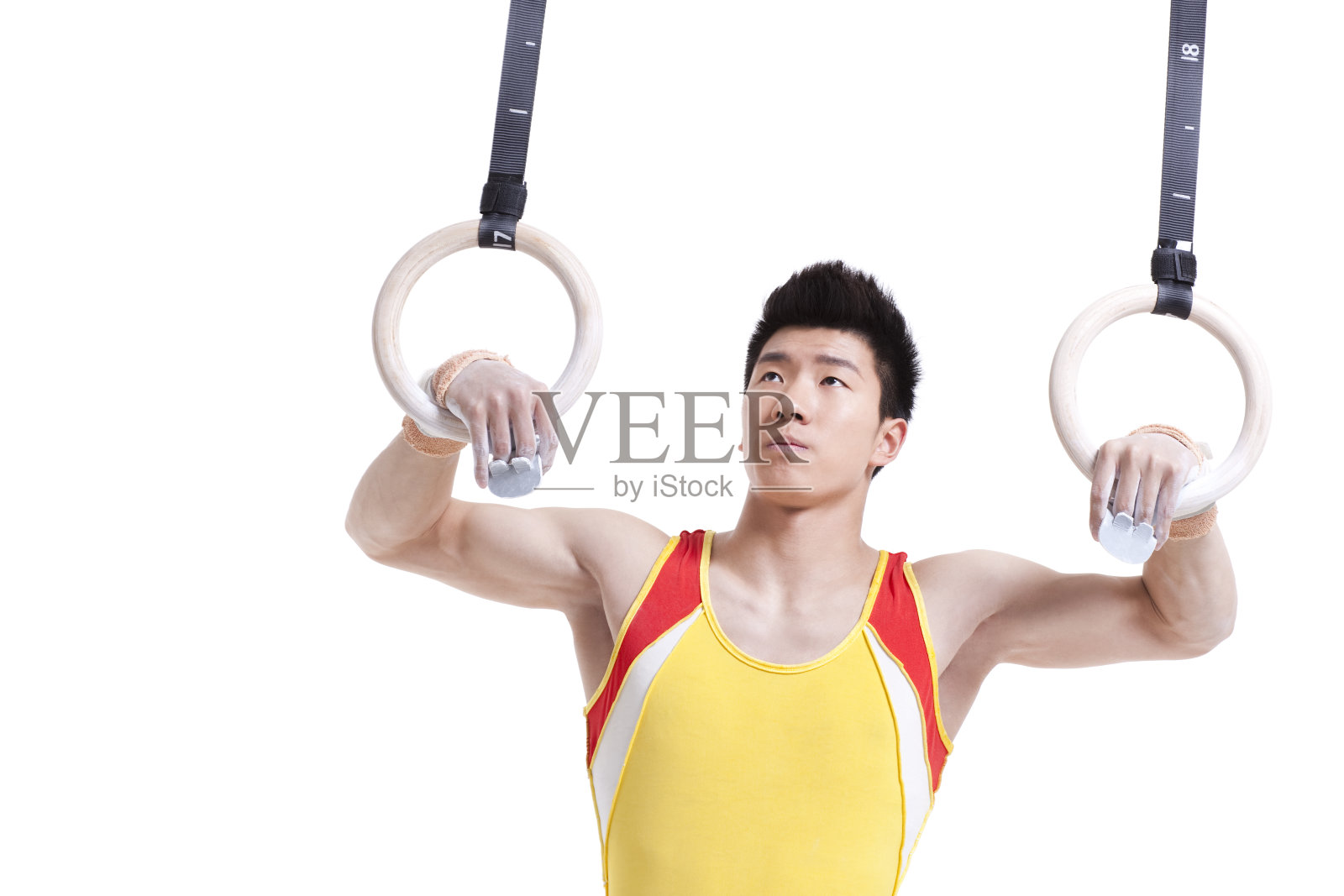 吊环运动员照片摄影图片