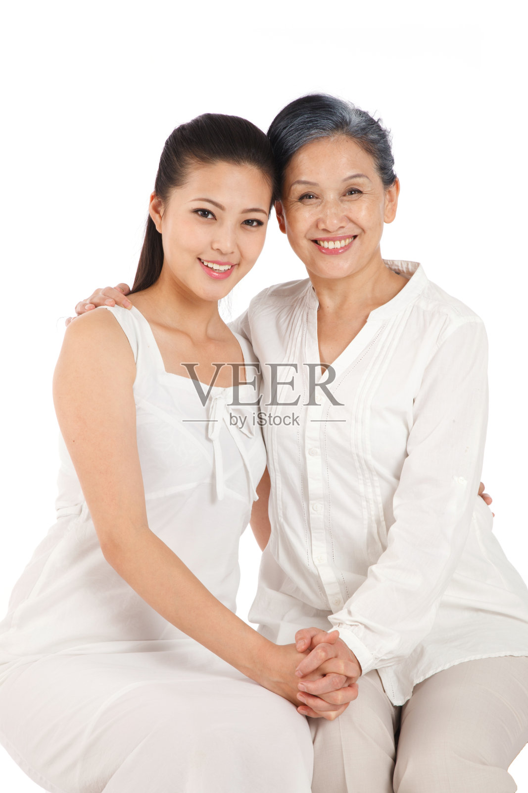 母女在一起照片摄影图片