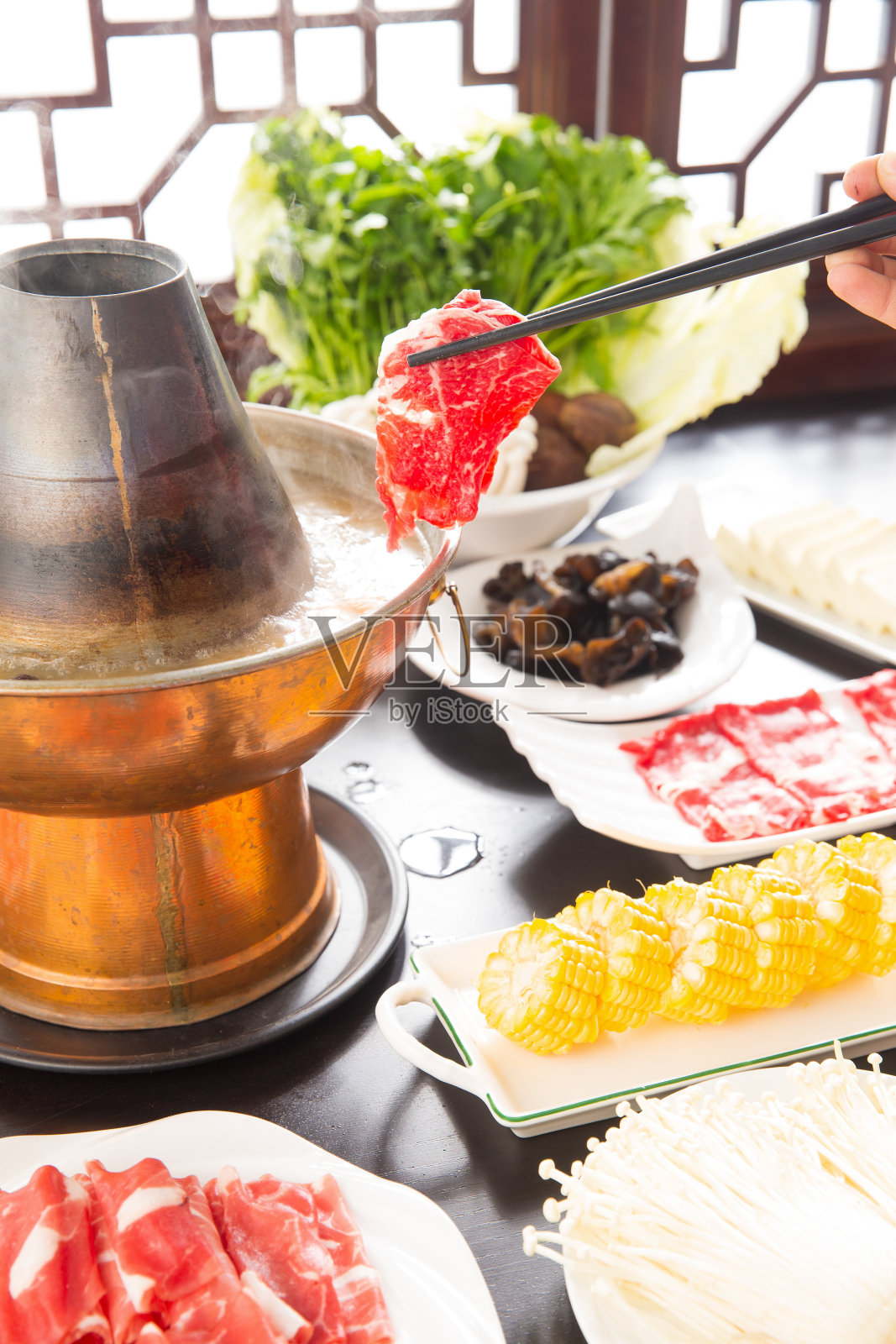 涮羊肉照片摄影图片