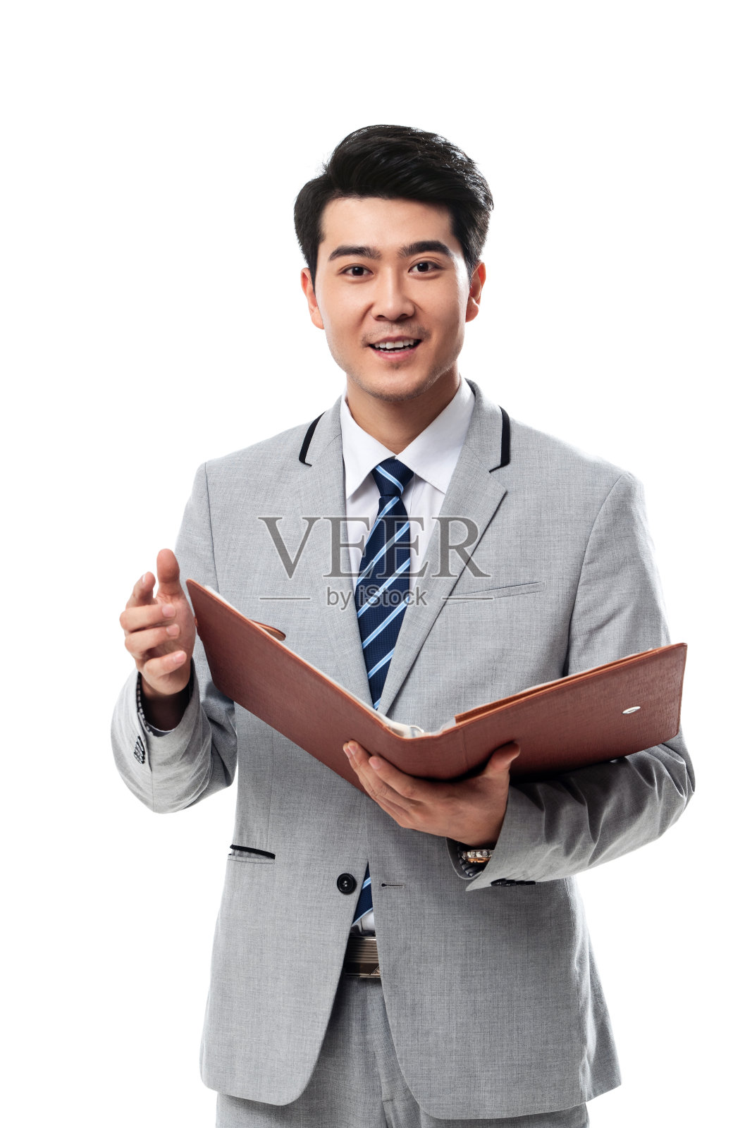 拿着文件的商务男士照片摄影图片