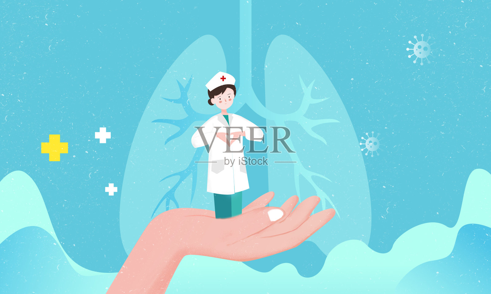 抗击新冠病毒插画插画图片素材