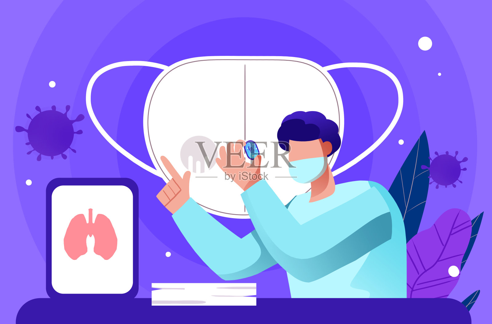 抗击新冠病毒插画插画图片素材