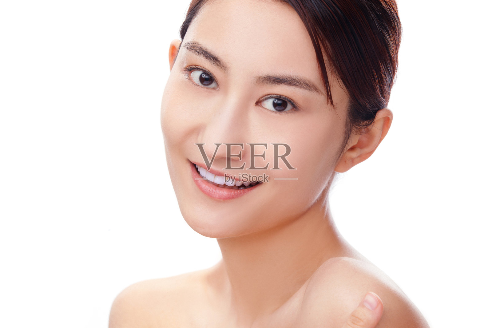 青年女人妆面肖像照片摄影图片