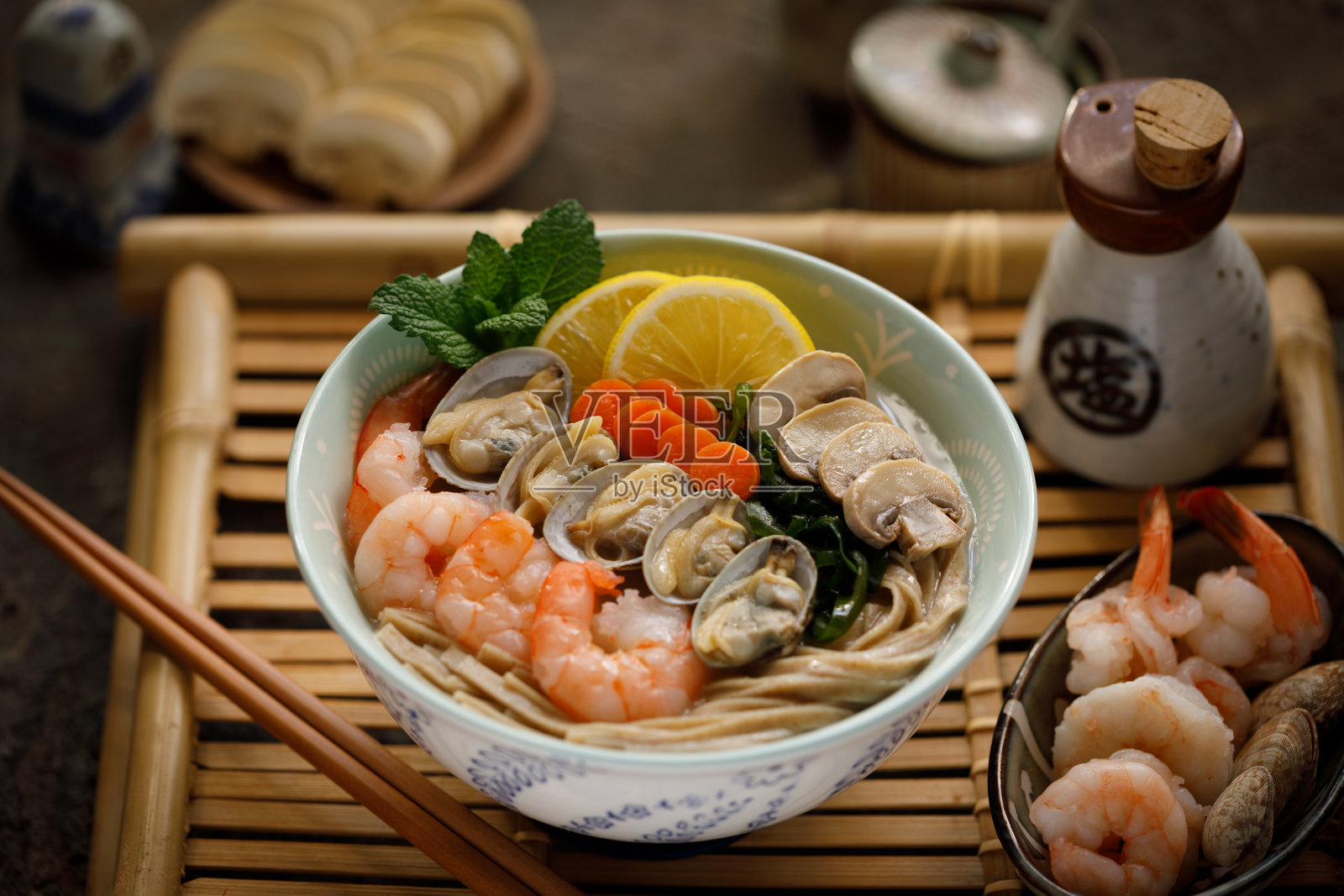 海鲜面照片摄影图片