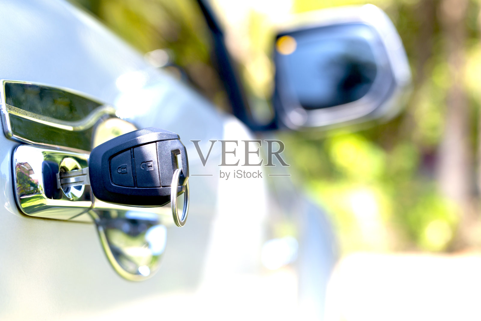 车钥匙忘在车里了照片摄影图片