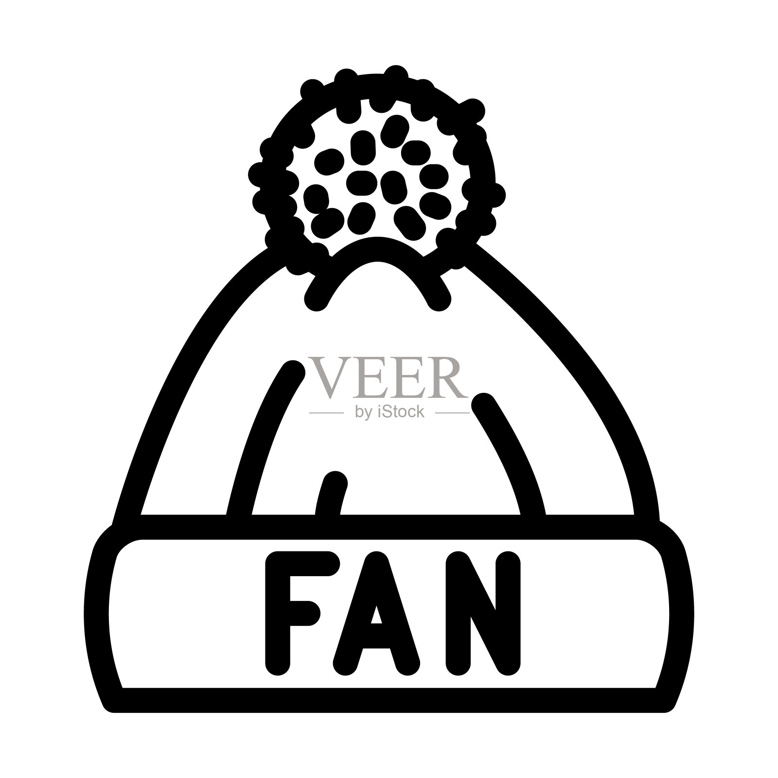 扇帽布线图标矢量插图插画图片素材