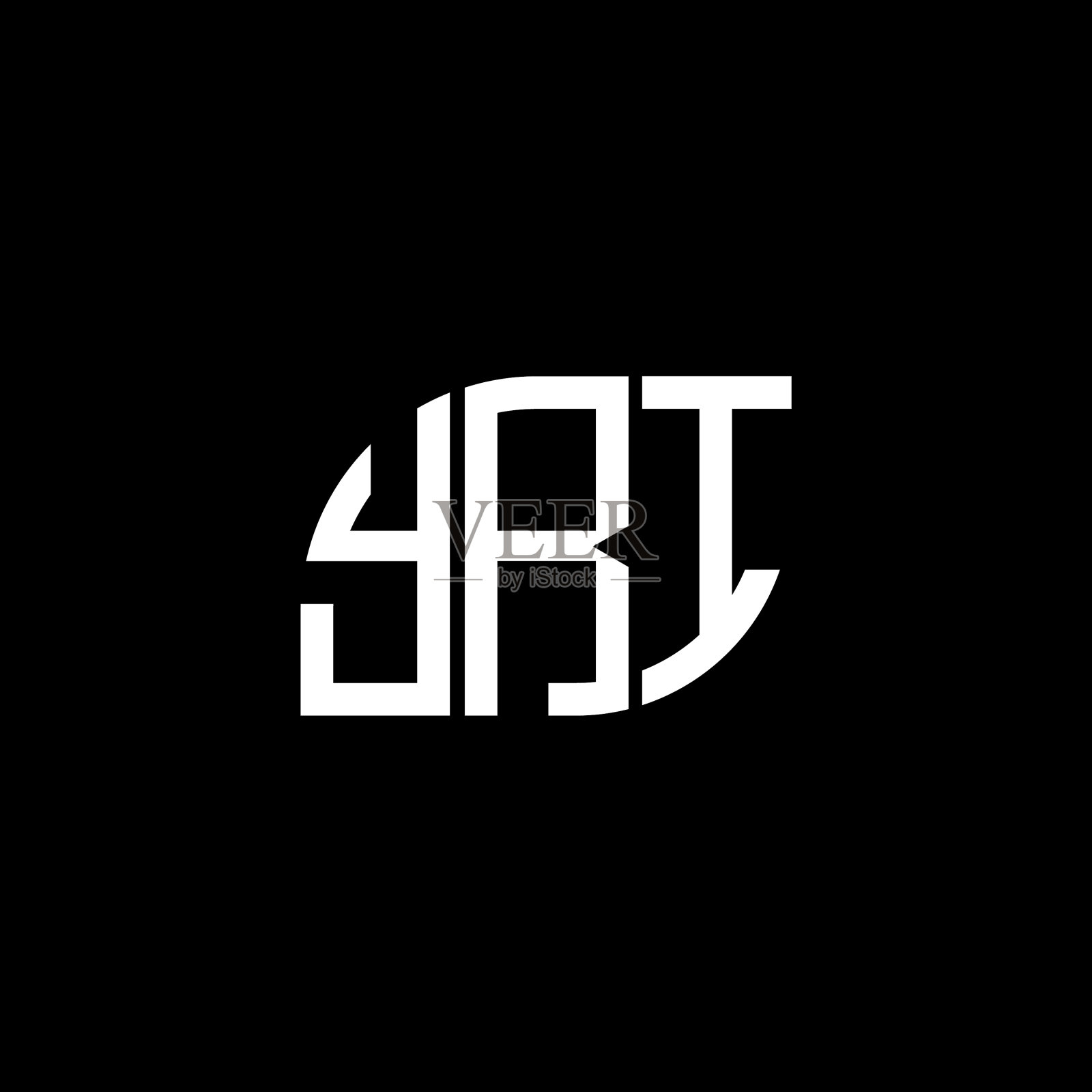 Yri字母标志设计在黑色背景Yri设计元素图片