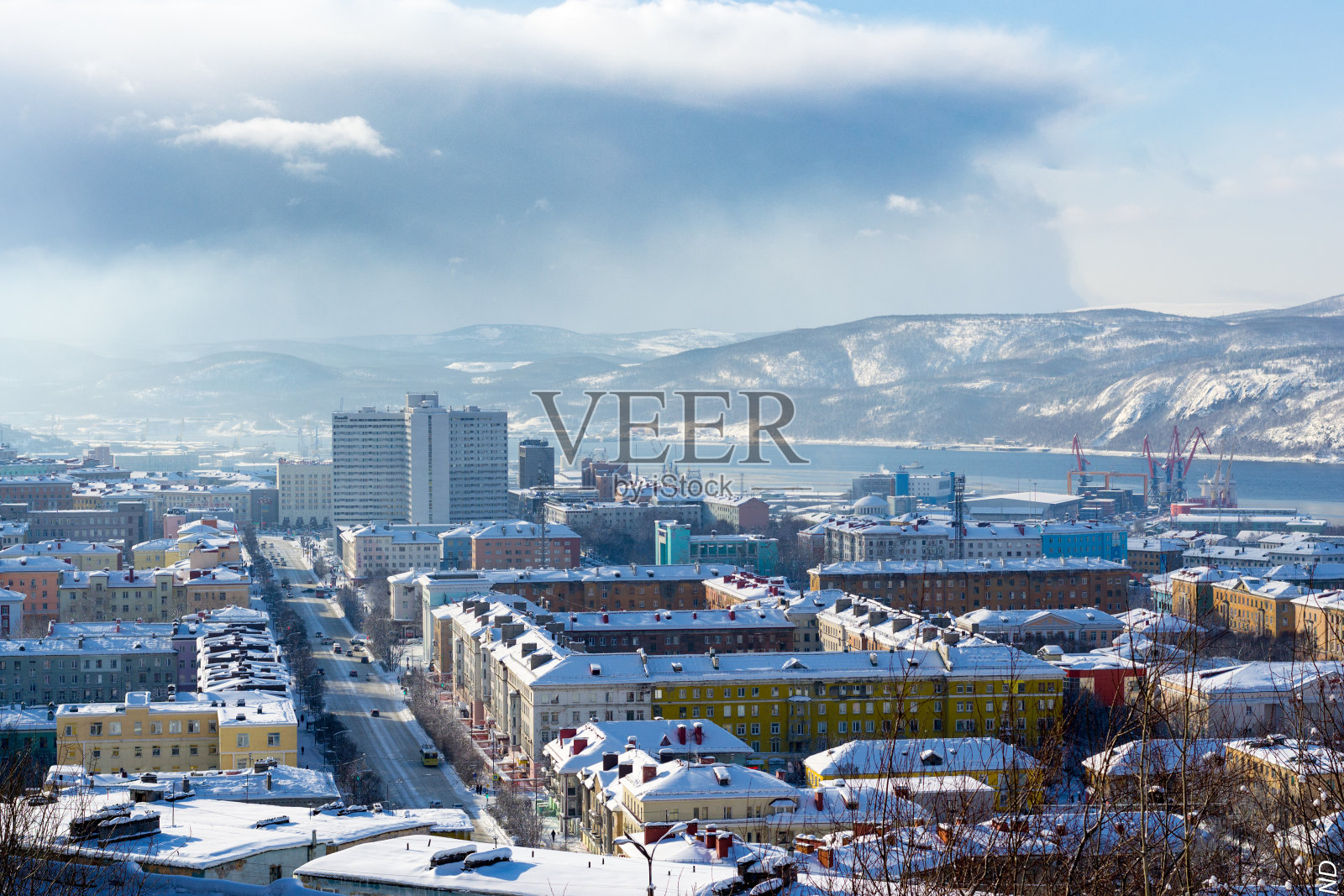 摩尔曼斯克的冬天照片摄影图片