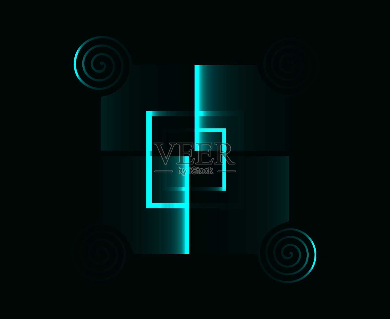 抽象蓝色霓虹灯闪亮亮色背景设计照片摄影图片