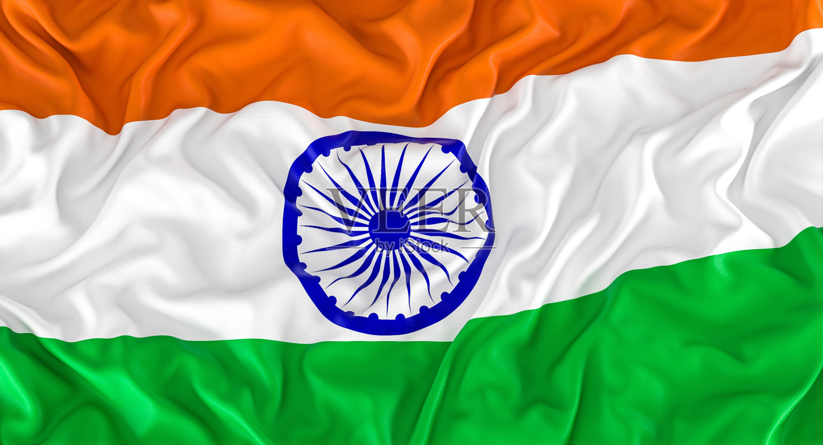 印度的国旗。照片摄影图片