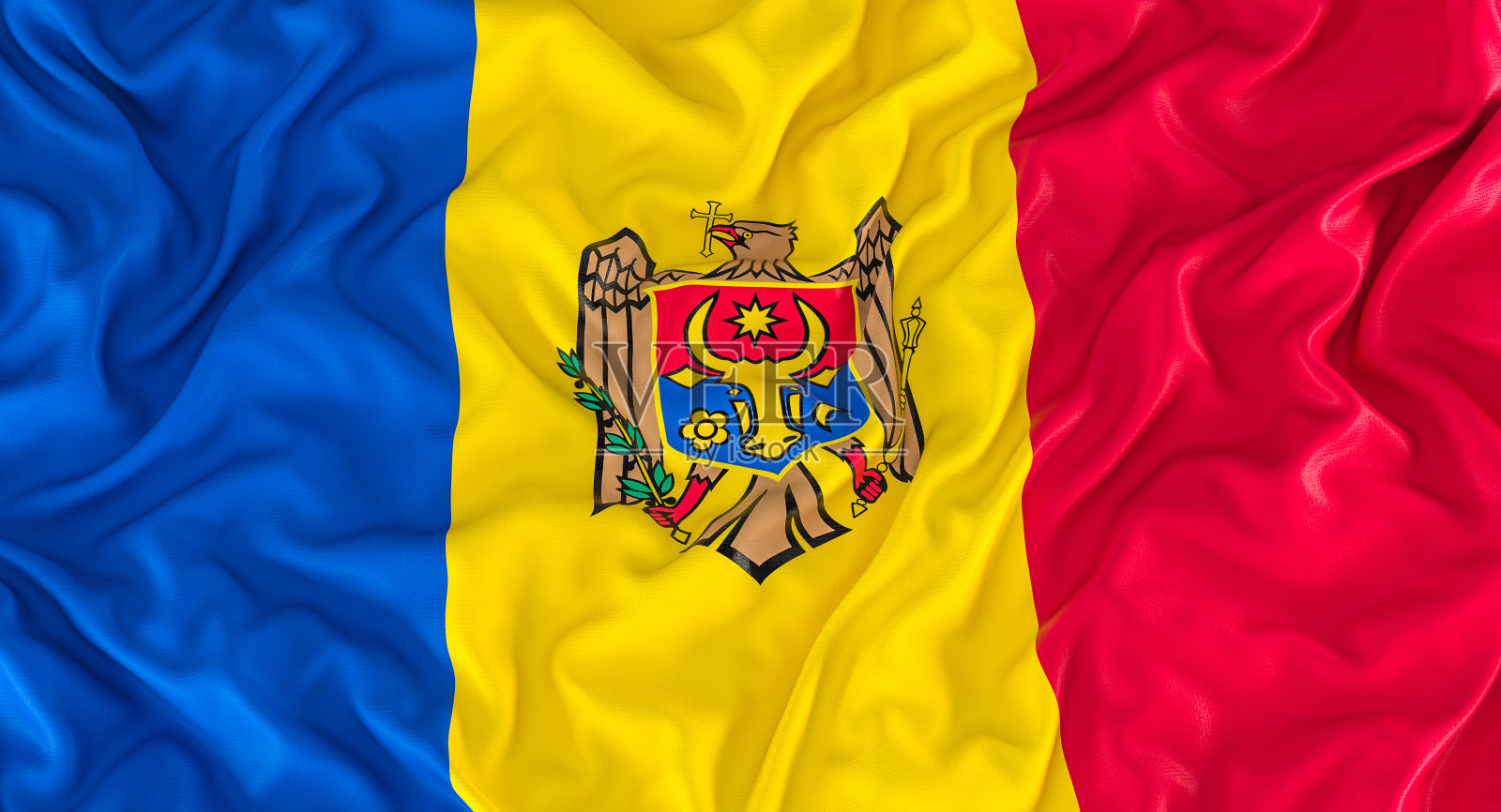 摩尔多瓦的旗帜。照片摄影图片