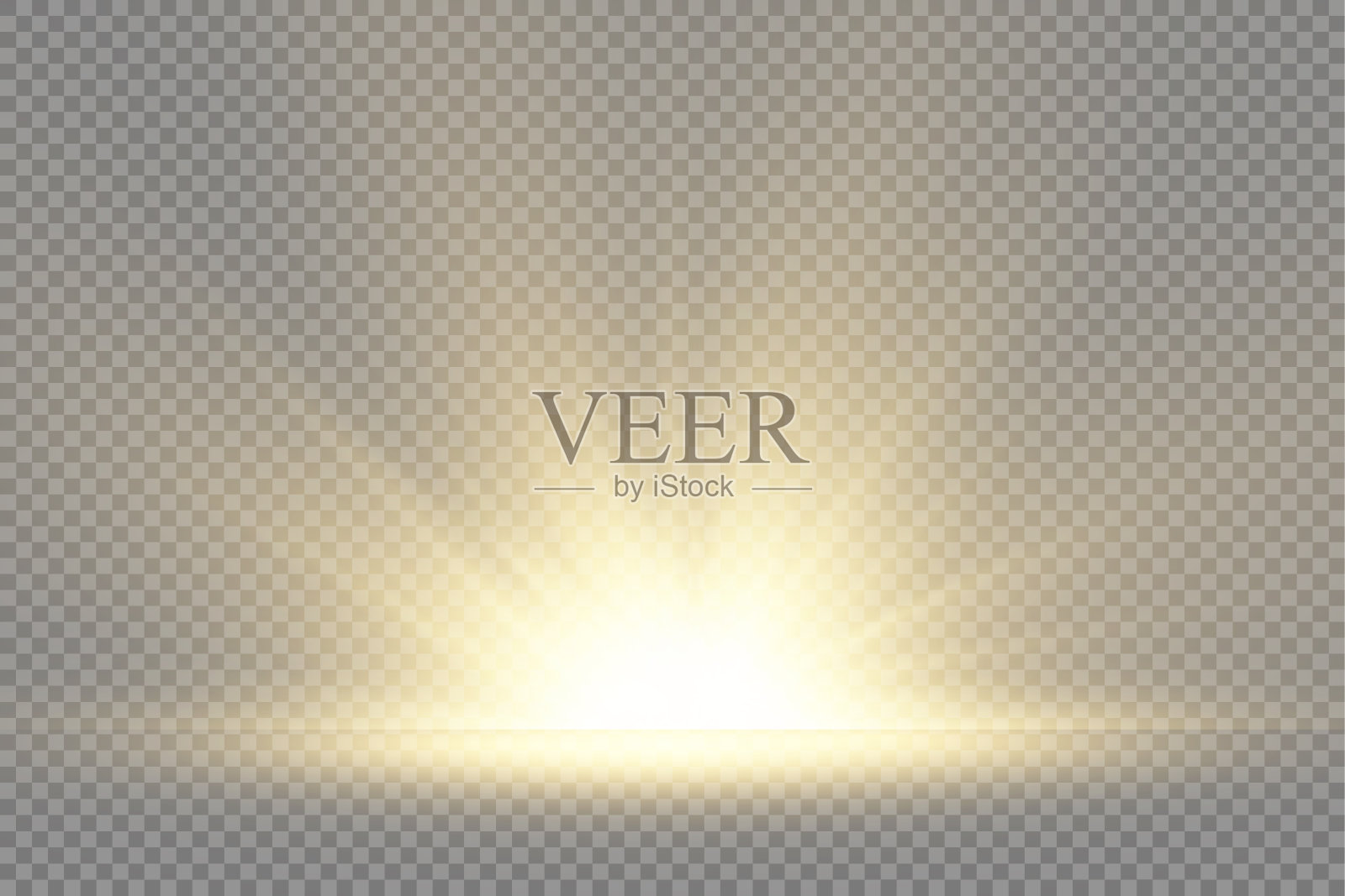 星星爆炸,黄色的辉光,太阳的光芒。插画图片素材