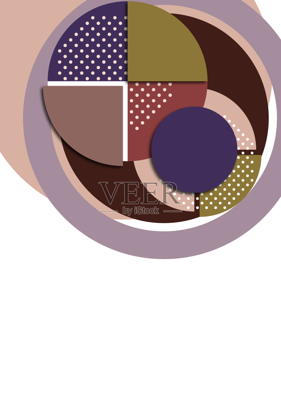 明亮的彩色切割圆的部分。现代抽象背景。设计业务演示,传单,海报和邀请函的布局。向量插画图片素材