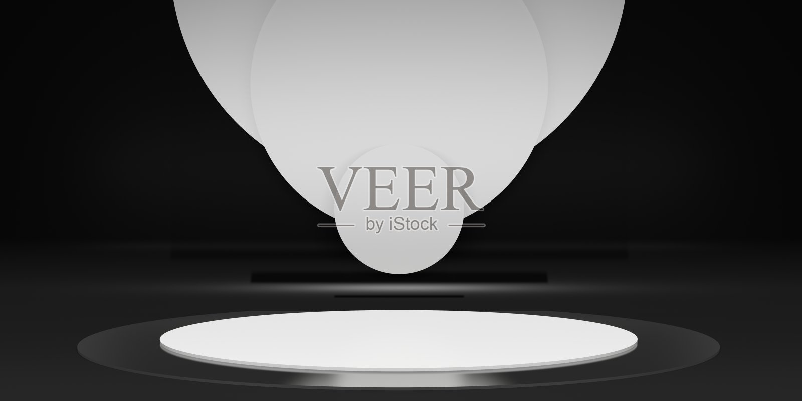黑暗工作室场景讲台舞台风格禅宗极简场景概念3d插图照片摄影图片