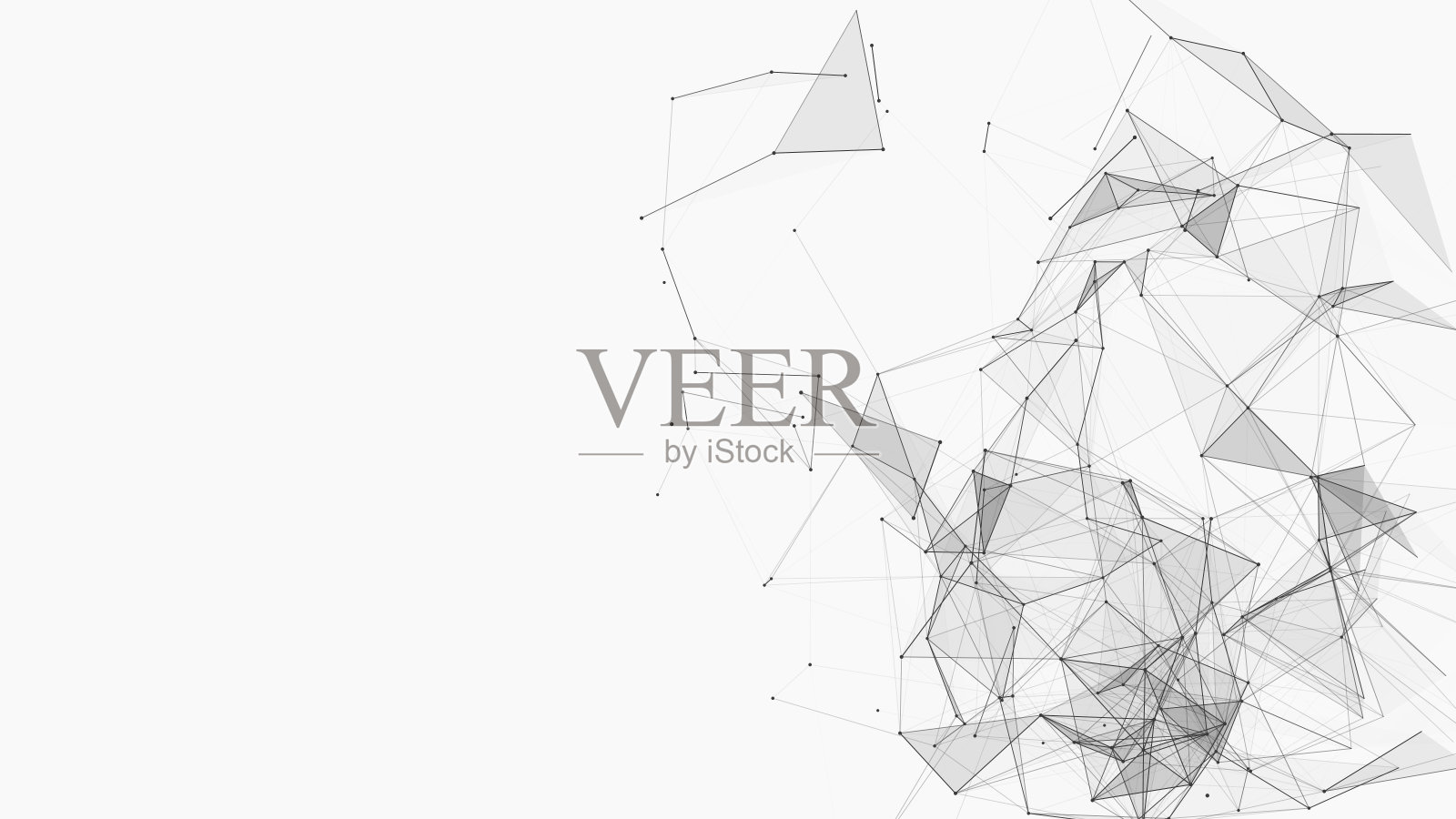 白色背景上的向量连线和点。网络连接结构。横幅模板为您的设计。插画图片素材