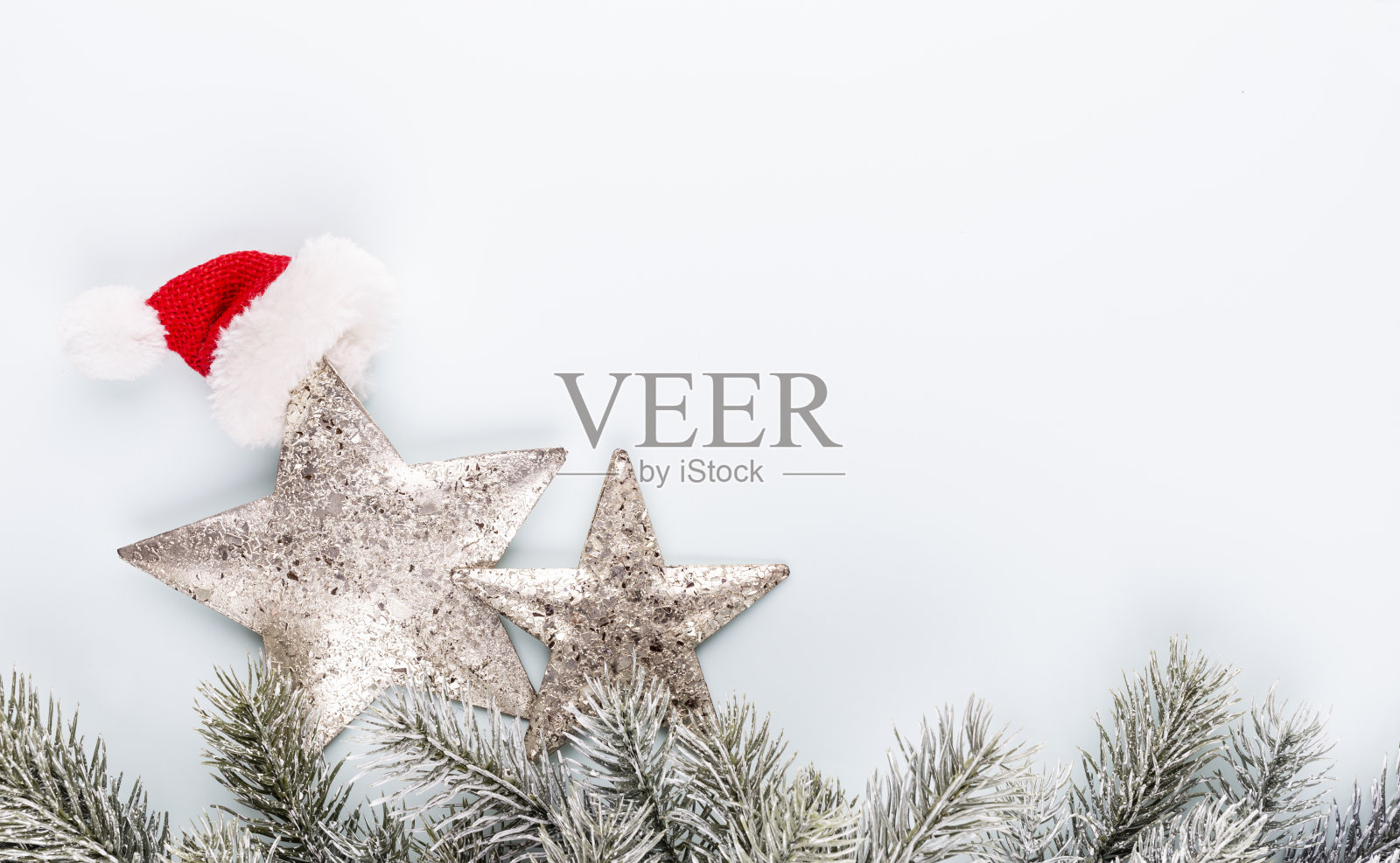 圣诞明星装饰在复古的背景。照片摄影图片