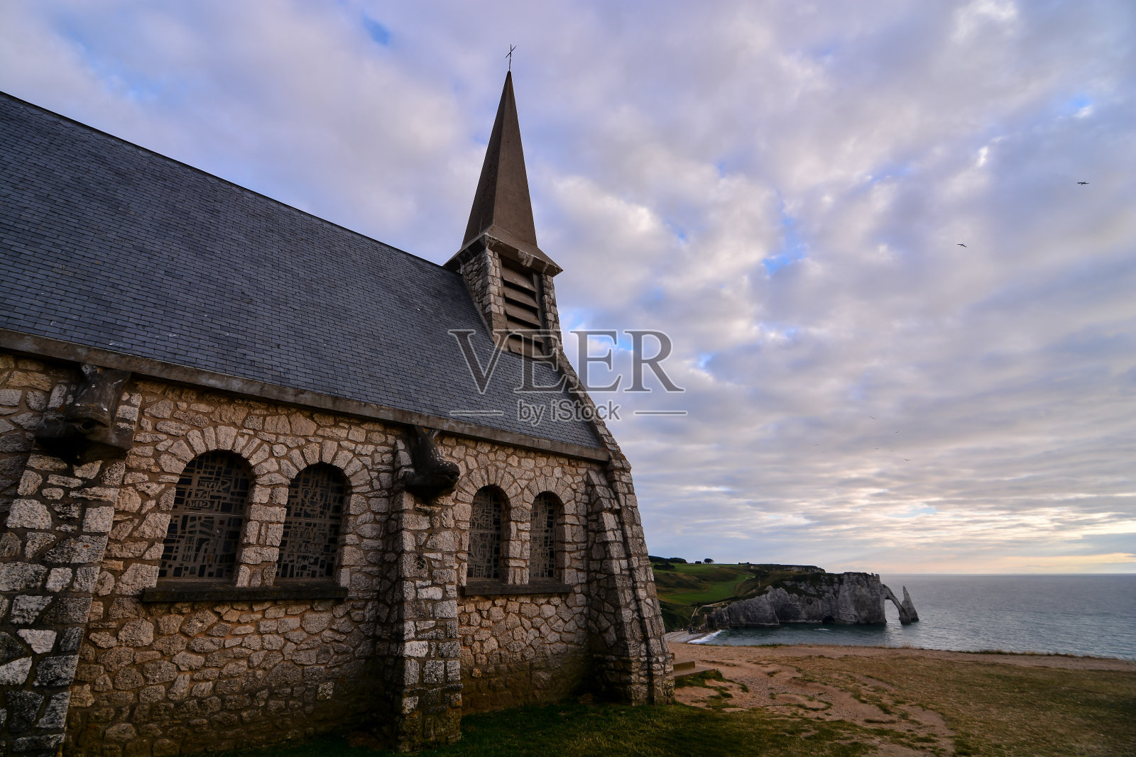 法国,欧洲,诺曼底,埃特拉塔市照片摄影图片