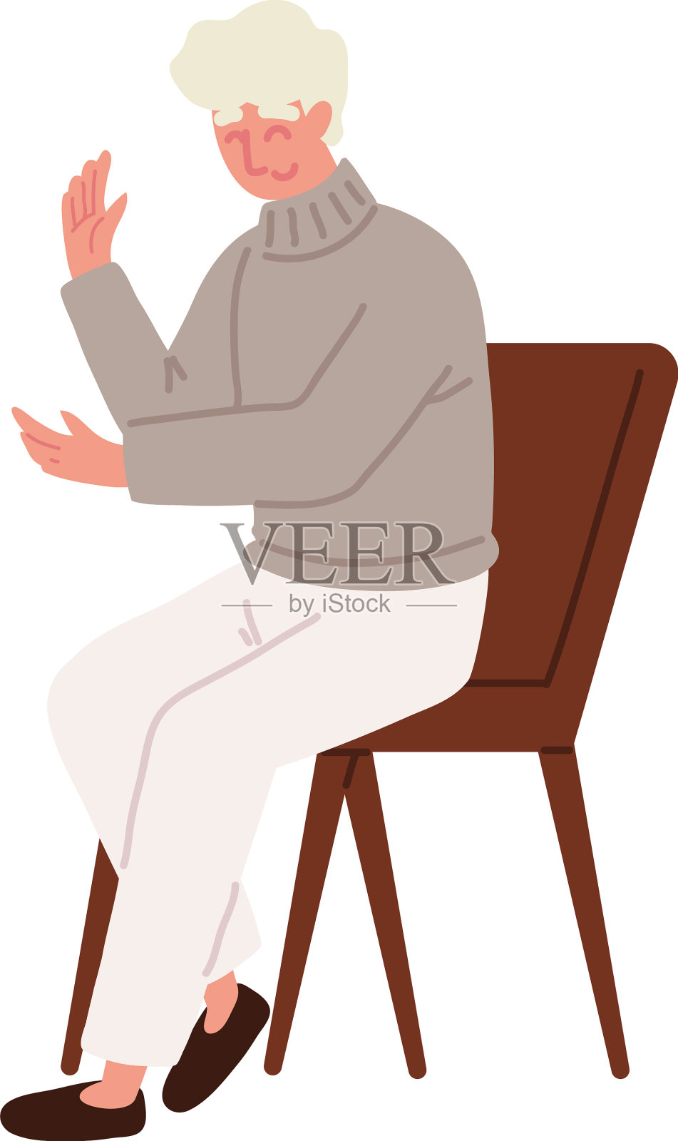 坐在椅子上的男人设计元素图片