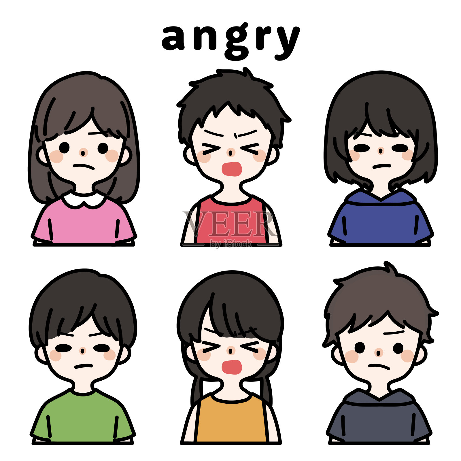 简单和可爱的儿童插图集设计元素图片