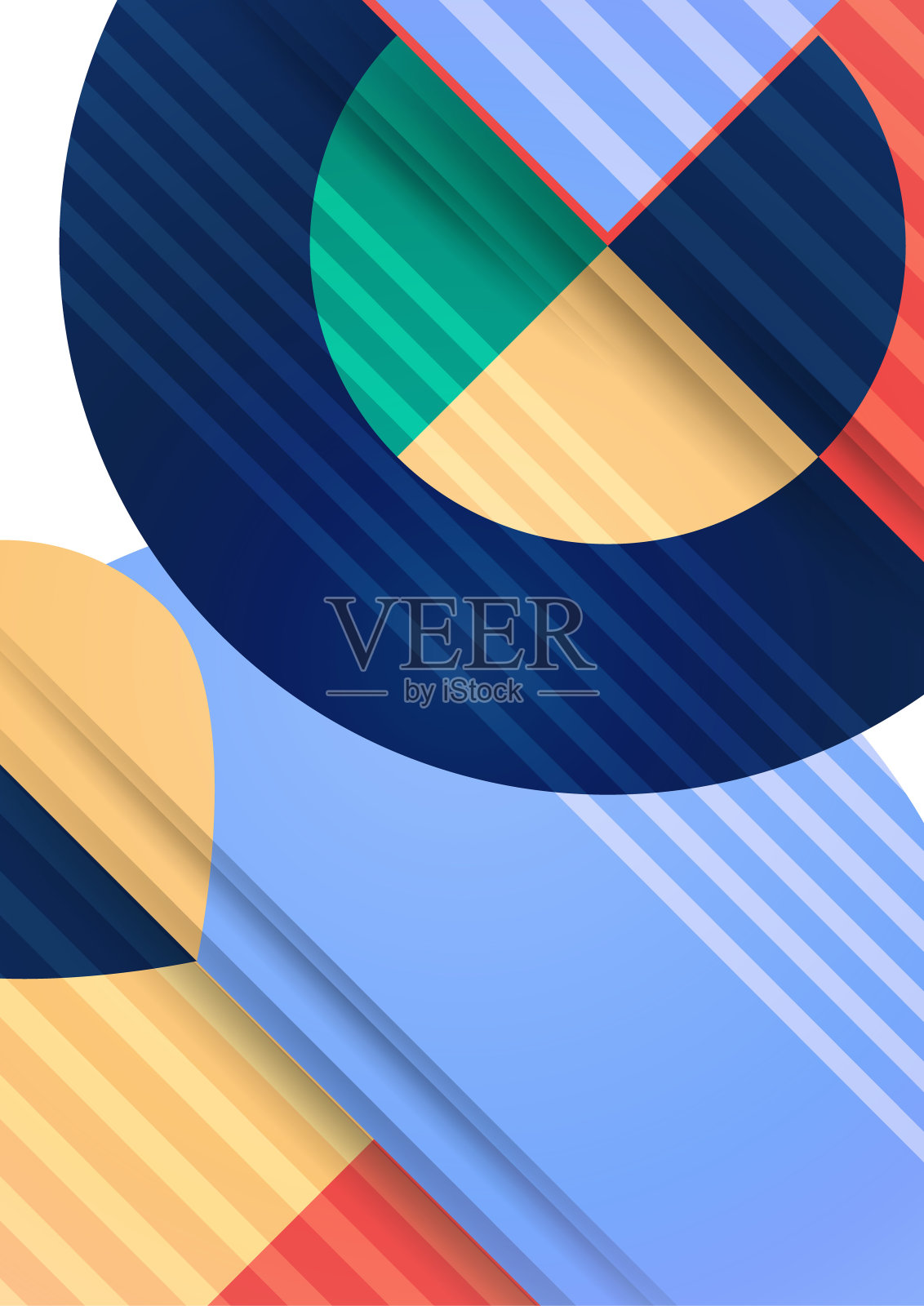 圆形抽象背景,几何圆形现代设计模板。向量插画图片素材