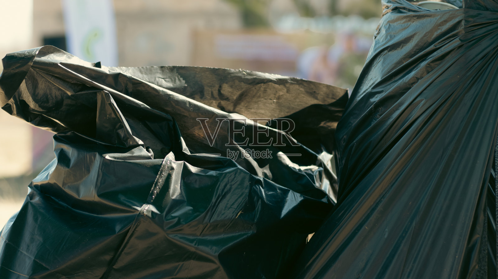 用垃圾袋拍的特写照片摄影图片