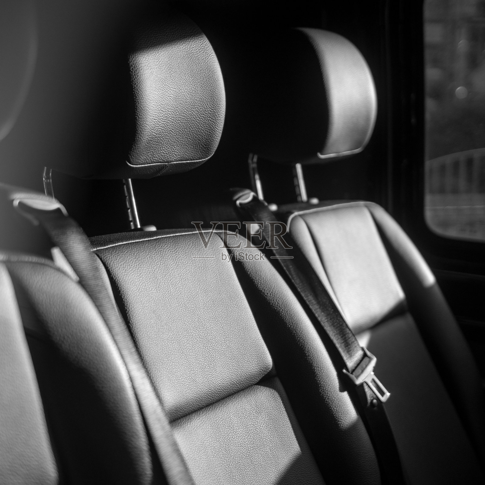 汽车真皮座椅照片摄影图片