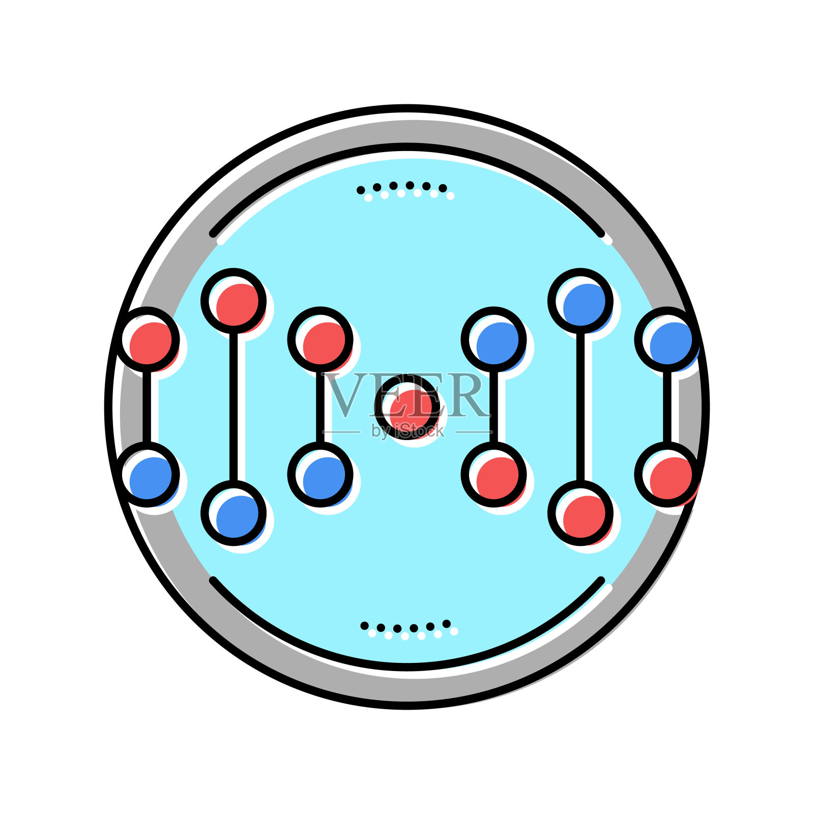 化学遗传公式颜色图标矢量插图插画图片素材